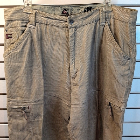 Nesi A.G. Men's Tan Wide Leg Skater Y2K Corduroy Pants - Size 38 x 31 NWOT - Picture 2 of 10